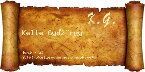 Kelle György névjegykártya