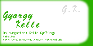 gyorgy kelle business card